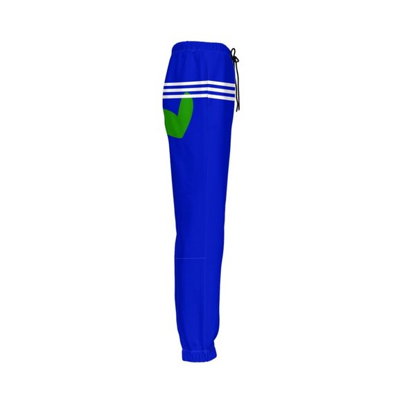 Blue & Green Unisex Casual Fit Jogging Pants - Picture 4 of 6
